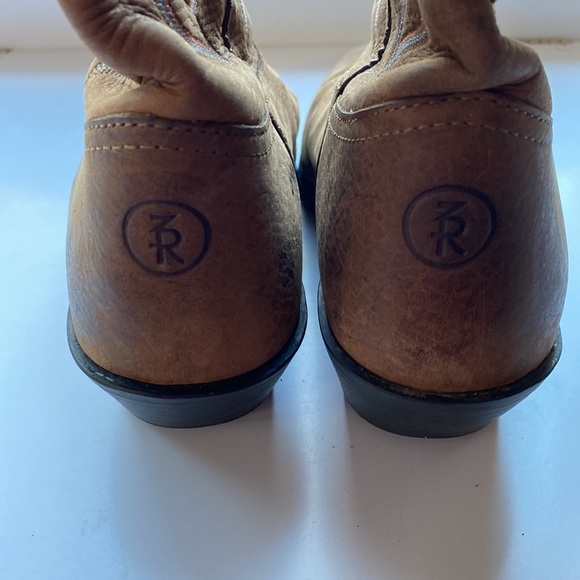 Tony Lama Sorrel Bridle RR5003L Cowboy boots for women side 8.5 leather distress - Picture 6 of 10